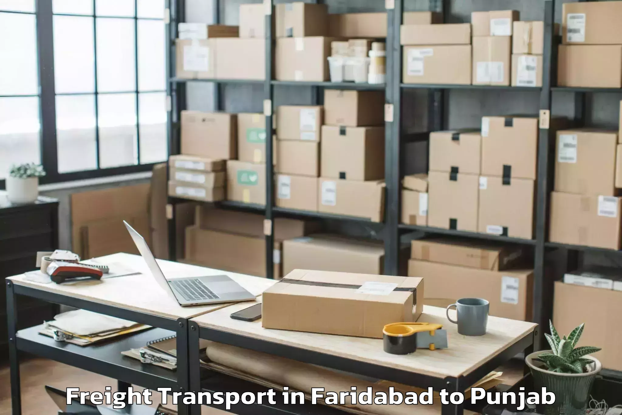 Easy Faridabad to Nurpur Kalan Freight Transport Booking